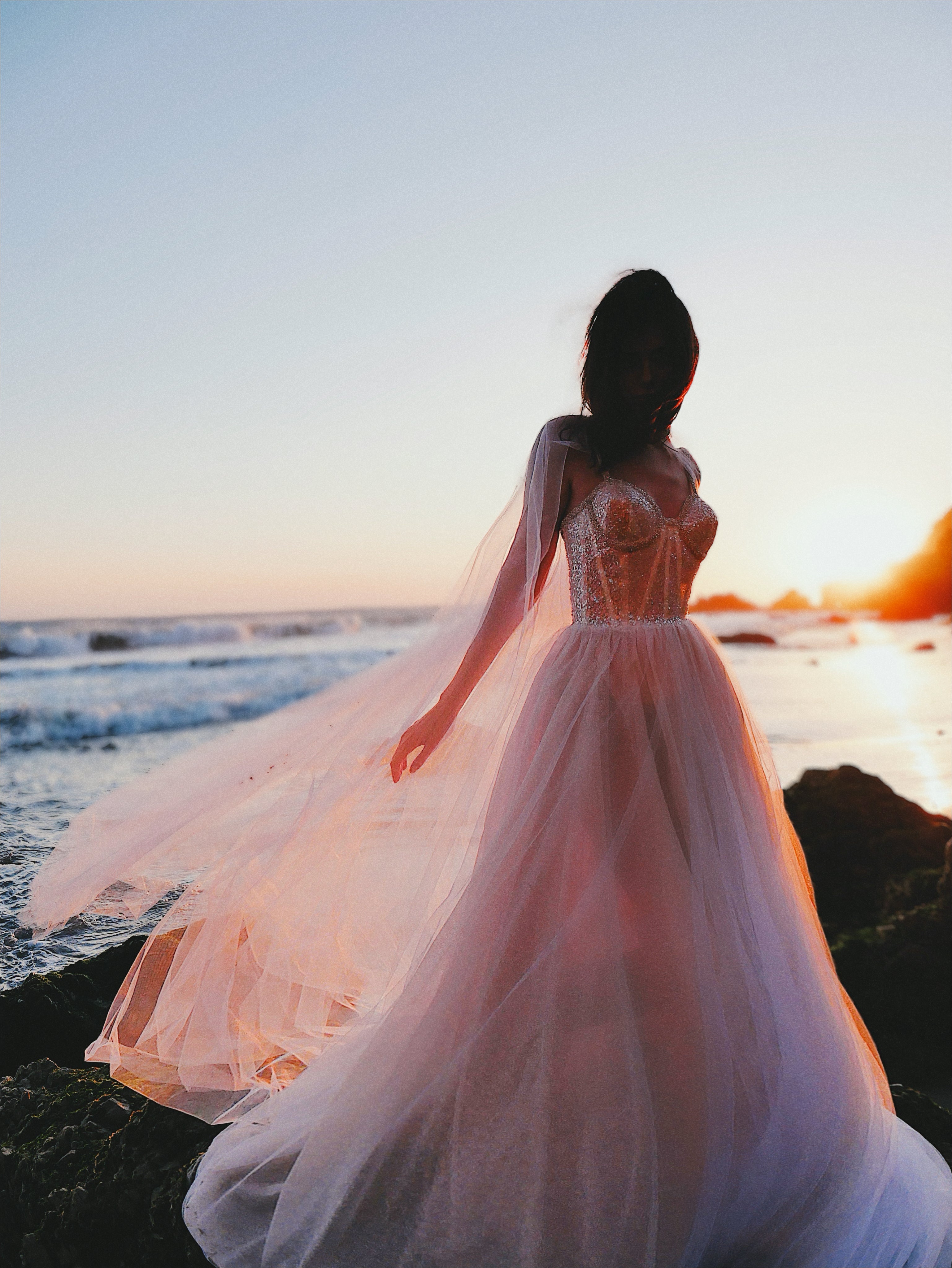 Lauren Elaine Vale Tulle Bridal Cape