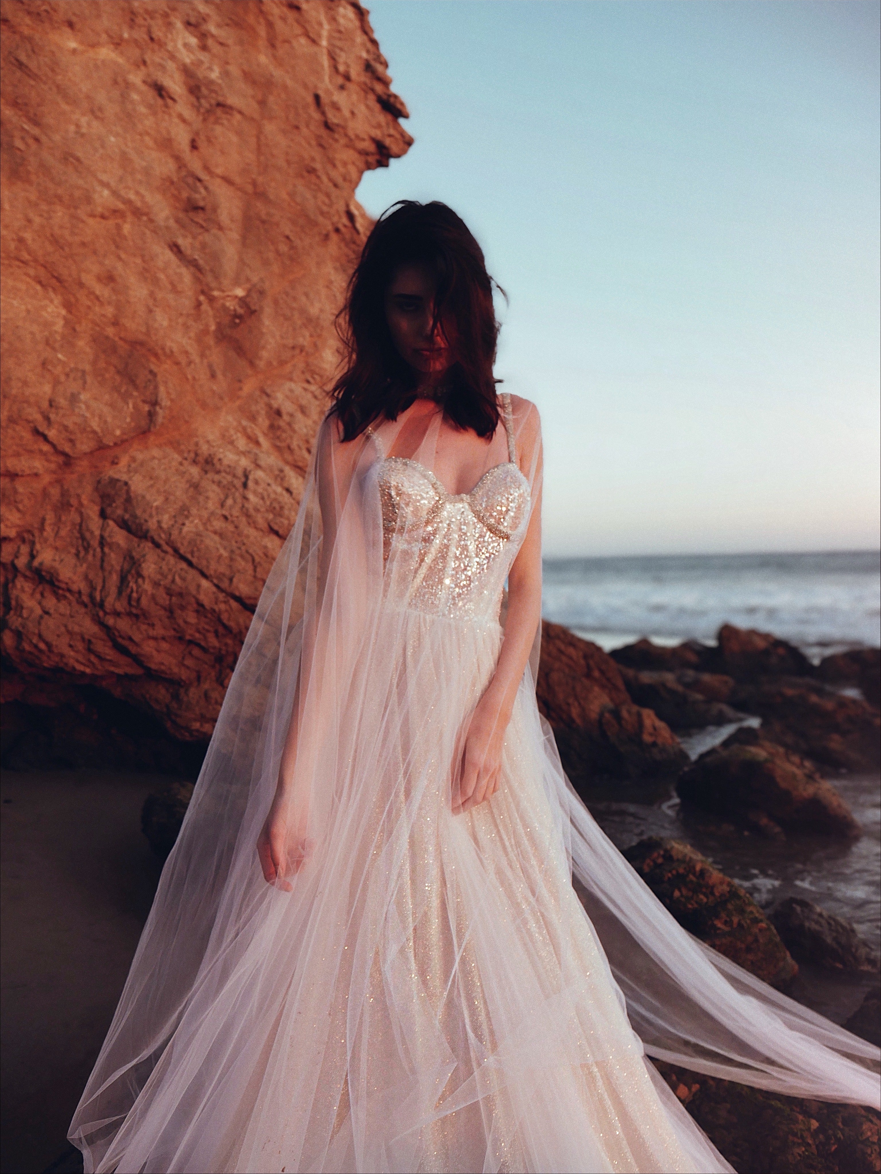 Vale Tulle Bridal Cape