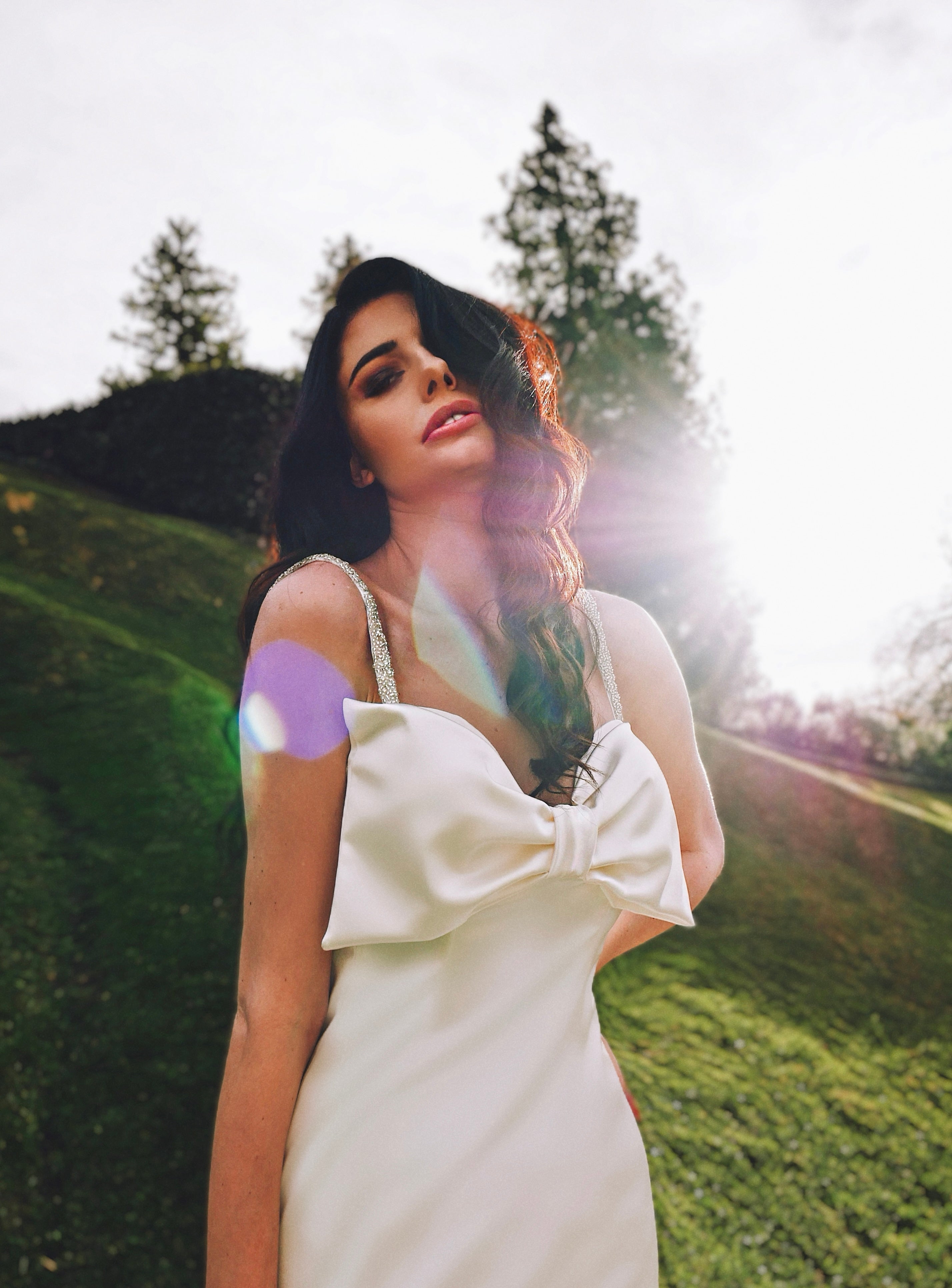 Bow wedding dresses by Lauren Elaine Los Angeles