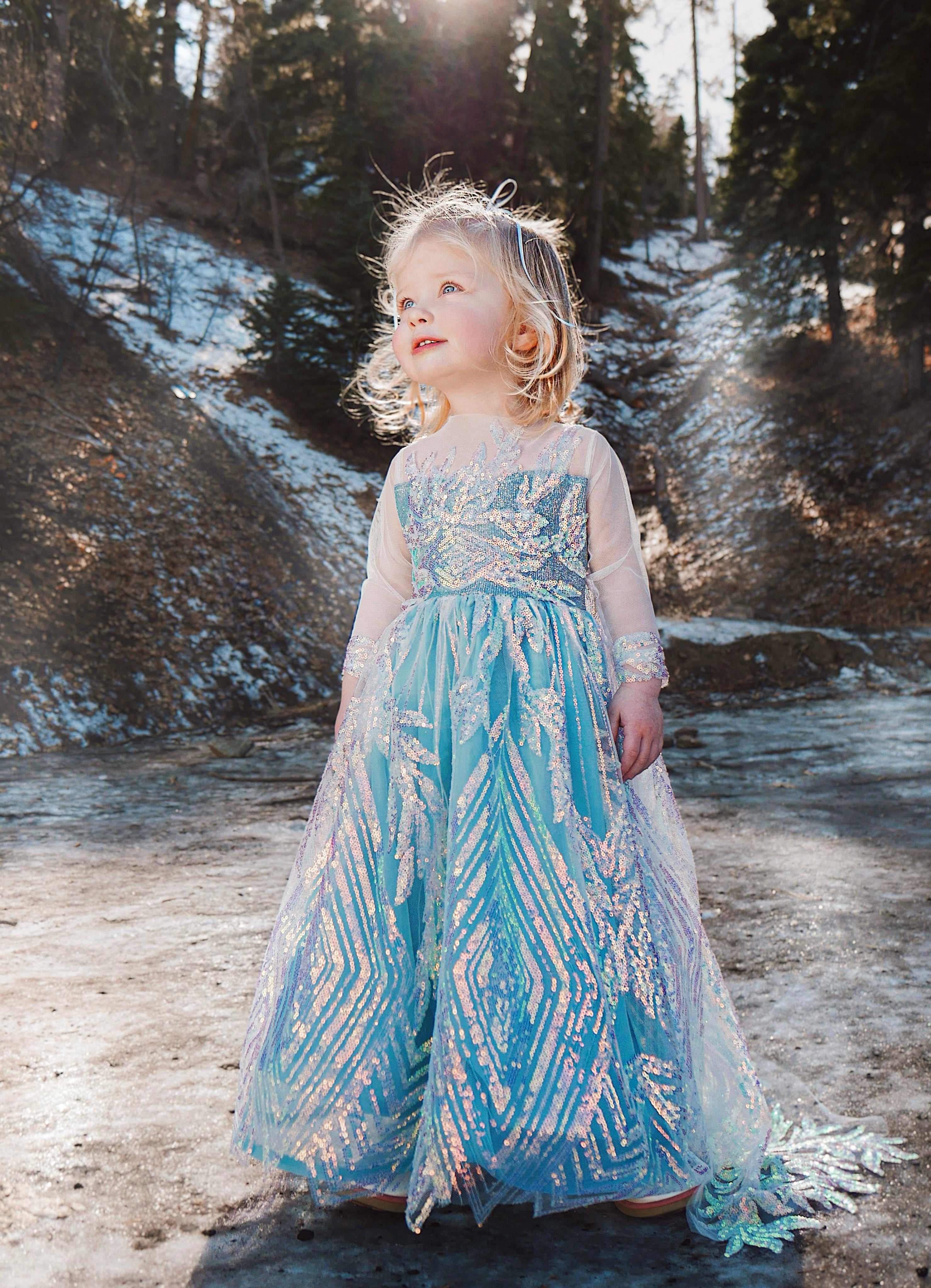 Faire Everlaine wears the Lauren Elaine Elsa Snow Queen Princess Dress