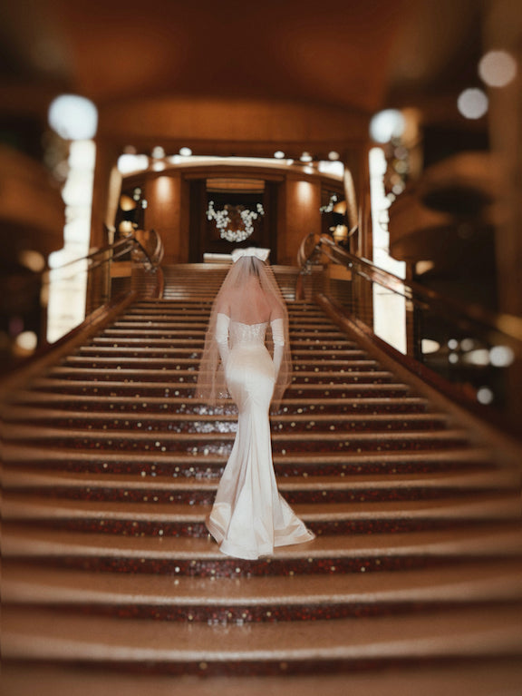 Satin wedding dresses by Lauren Elaine Los Angeles