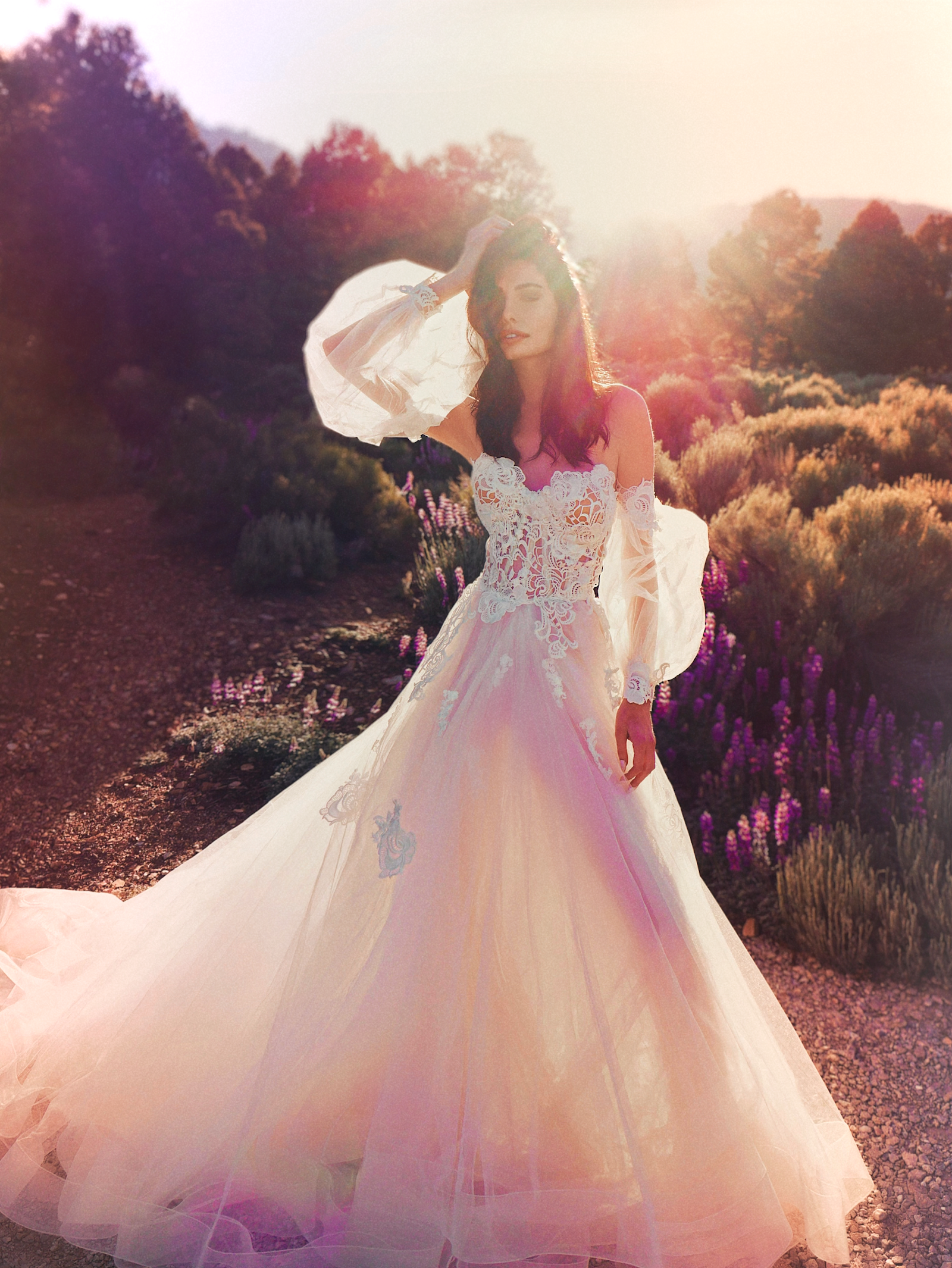 Lauren Elaine Bohemian Guipure Lace Wedding dress