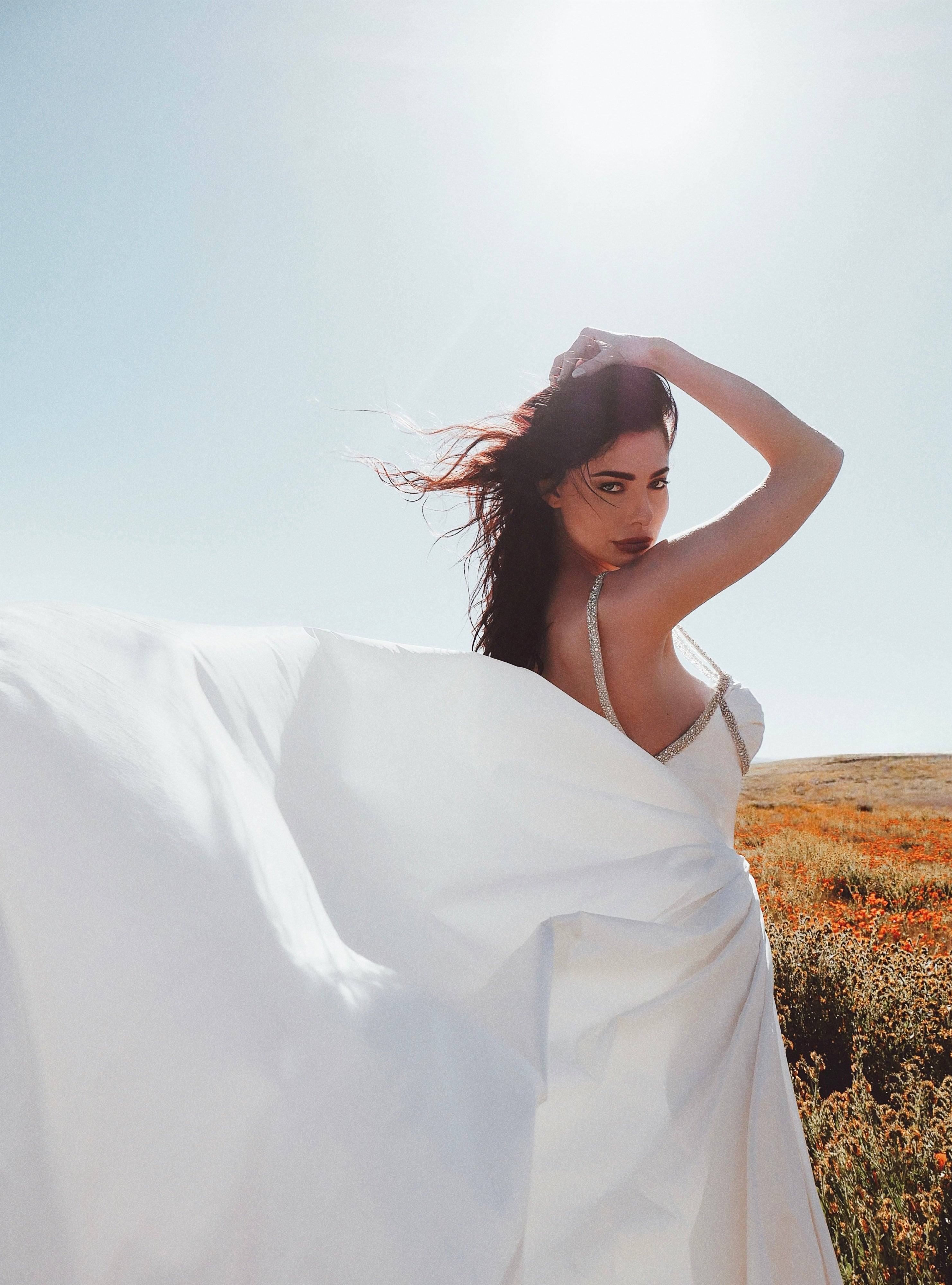 silk taffeta corset ball gown wedding dress by Lauren Elaine