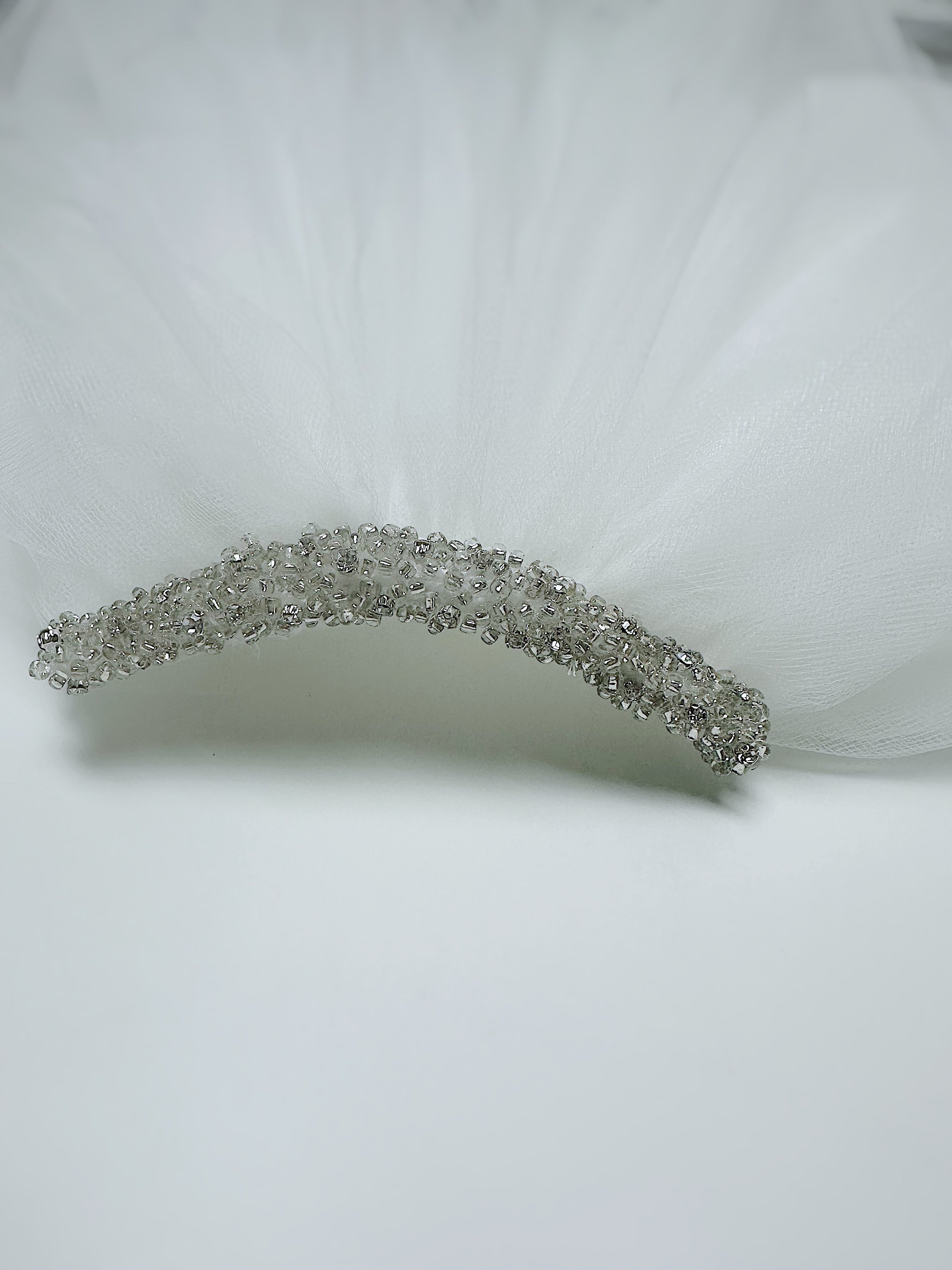 Crystal Comb Tulle Veil