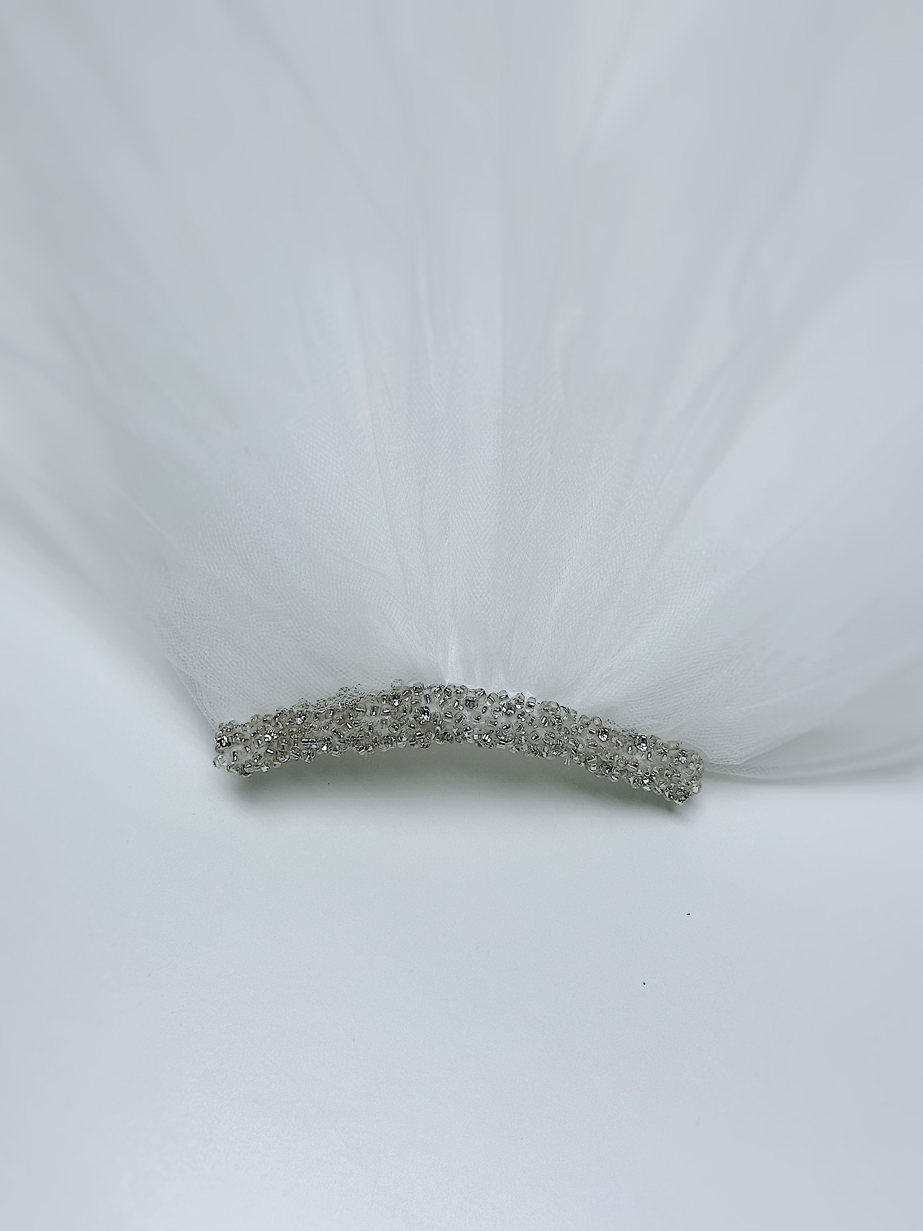 Crystal Comb Tulle Veil