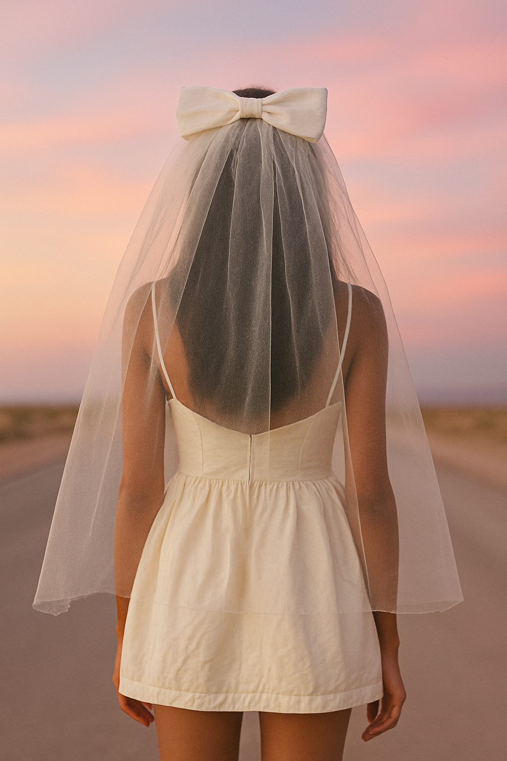Satin Bow Veil