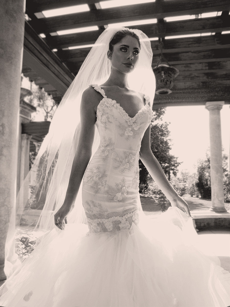 Detailing on the Wisteria gown by Lauren Elaine Bridal. Designer bridal. Made in the USA.