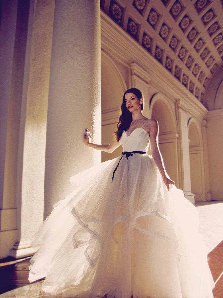 open lace back dress Lauren Elaine Magnolia