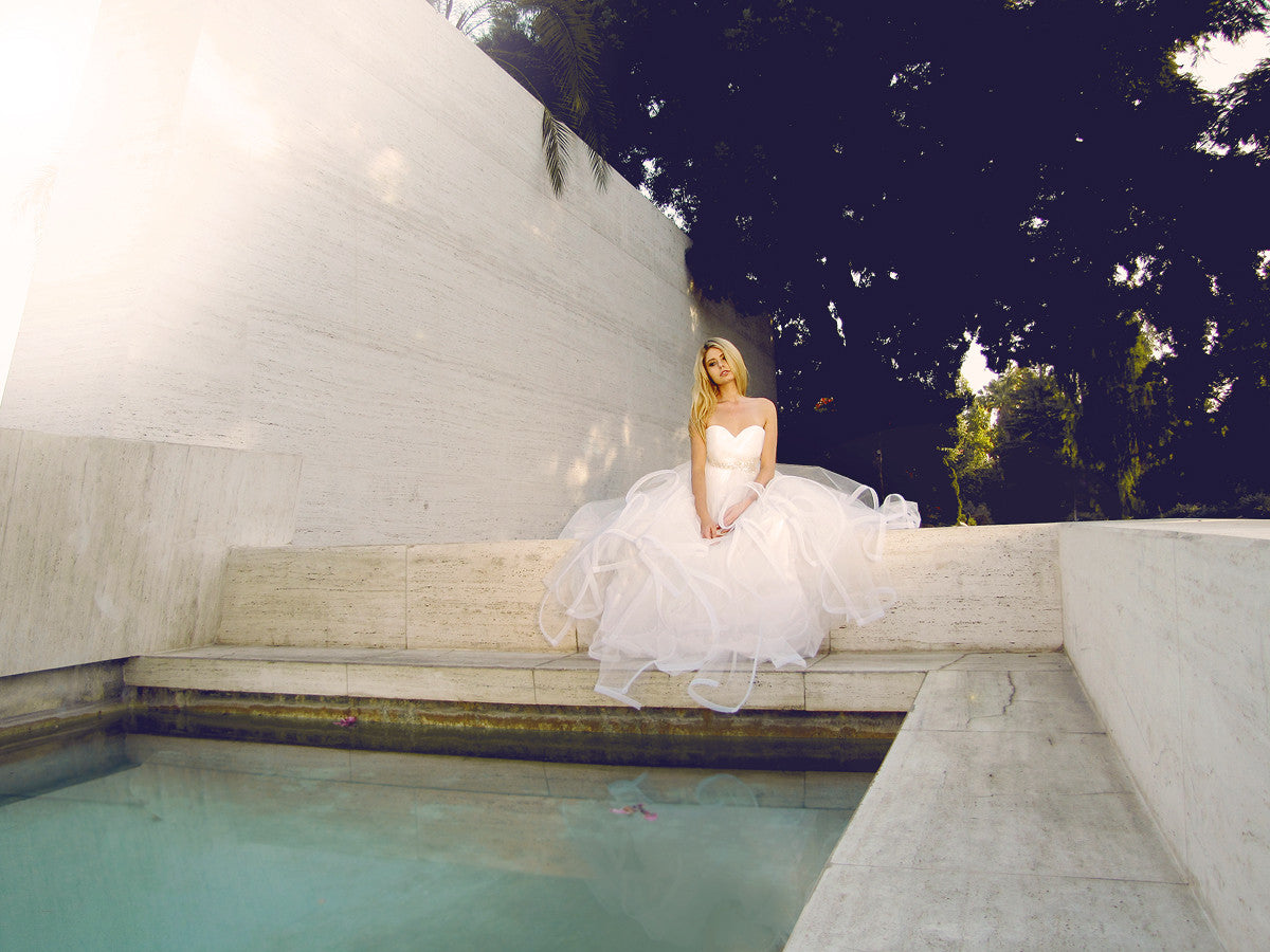 Ethereal, bohemian bridal gowns by Lauren Elaine. 