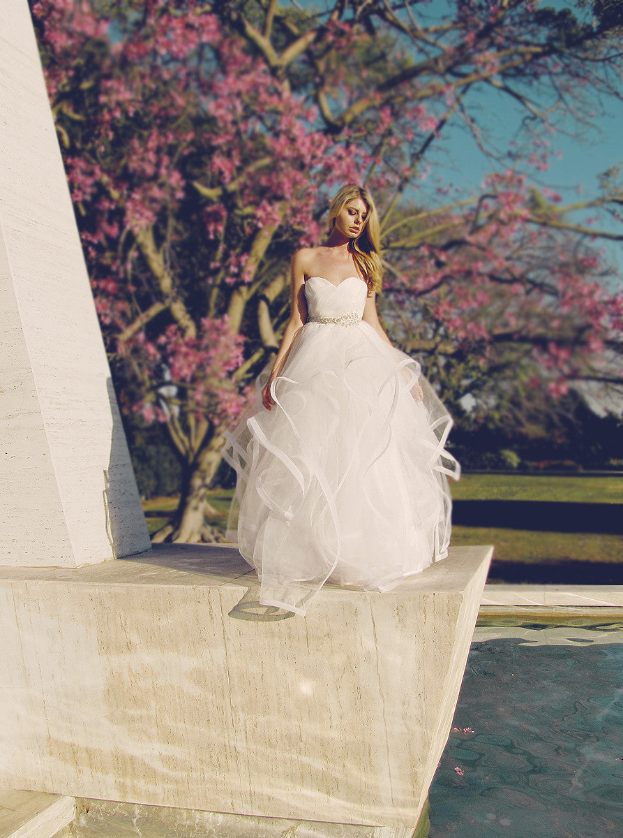 tulle wedding dresses. vintage bridal. lauren elaine bridal.