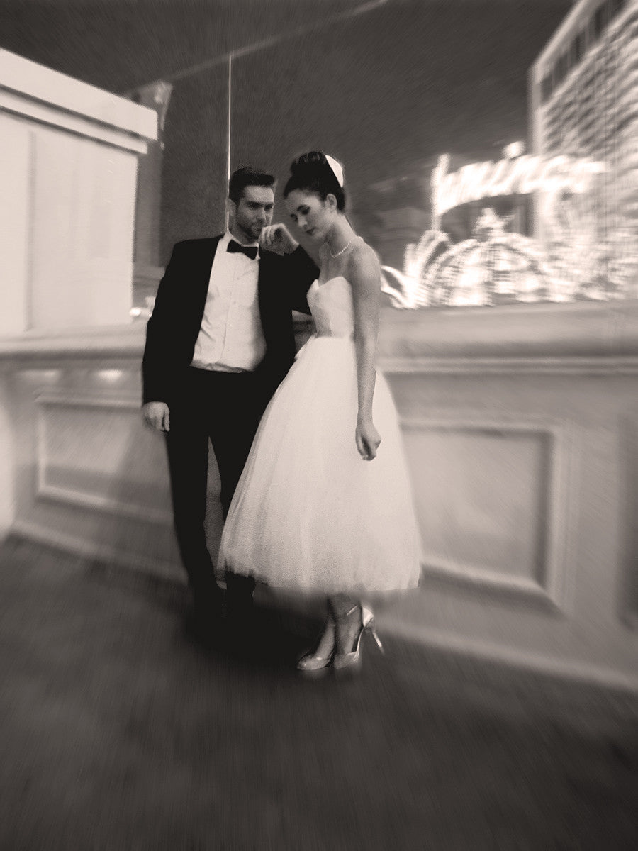 1950's inspired wedding dresses. Ombre wedding dresses. Retro Bridal.