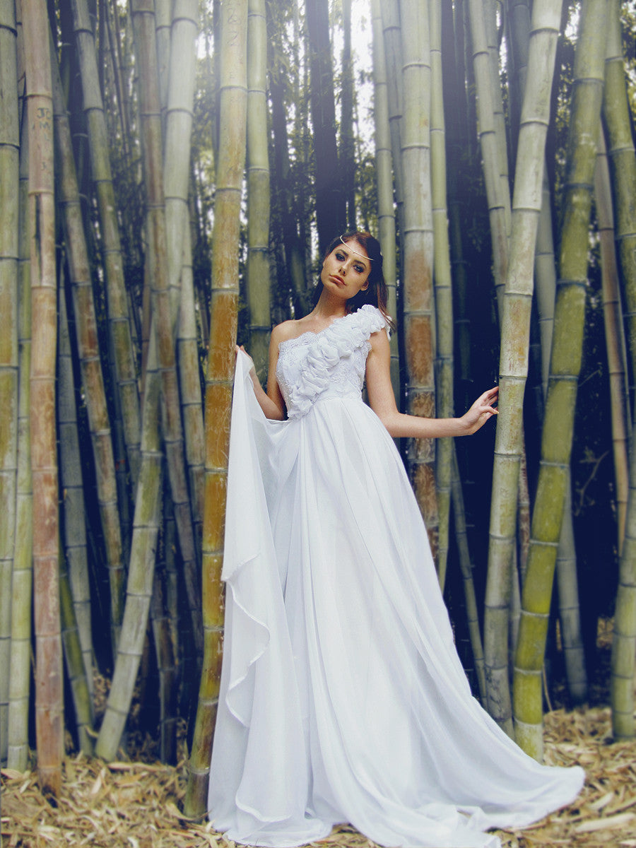 Ethereal, bohemian wedding gowns. Unique wedding gowns by Lauren Elaine Bridal.