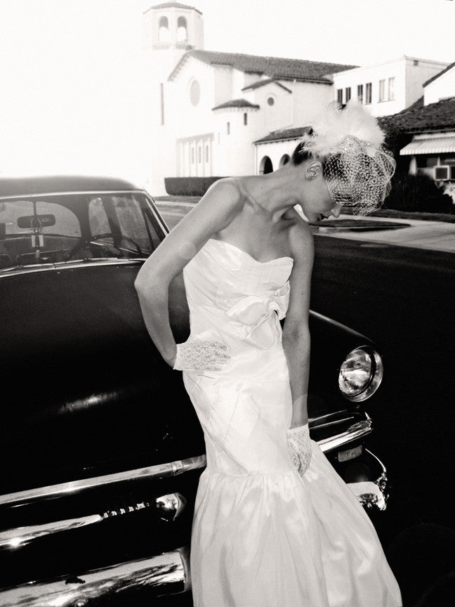 Mermaid Gown, Vintage, Bow, Sweetheart