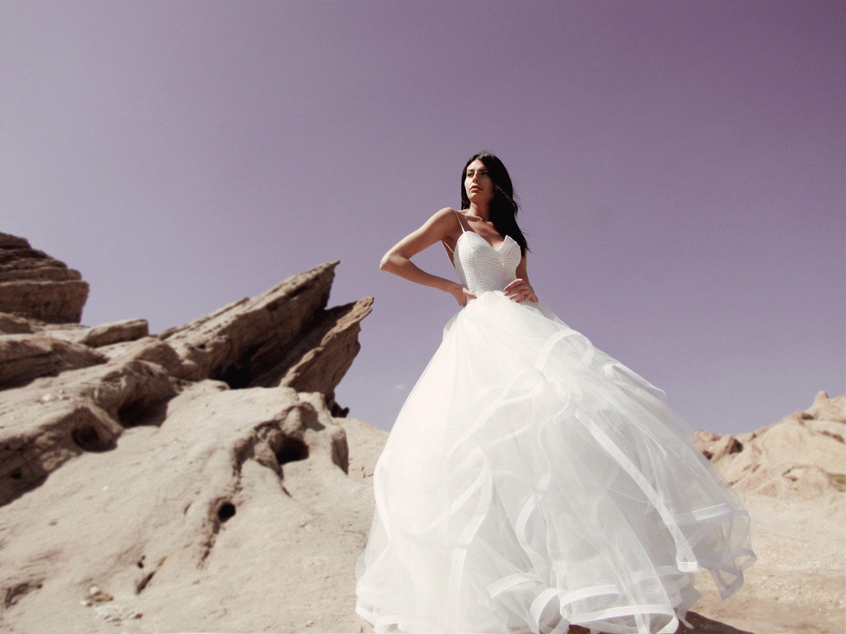 Unique sequin wedding dresses by Lauren Elaine Bridal