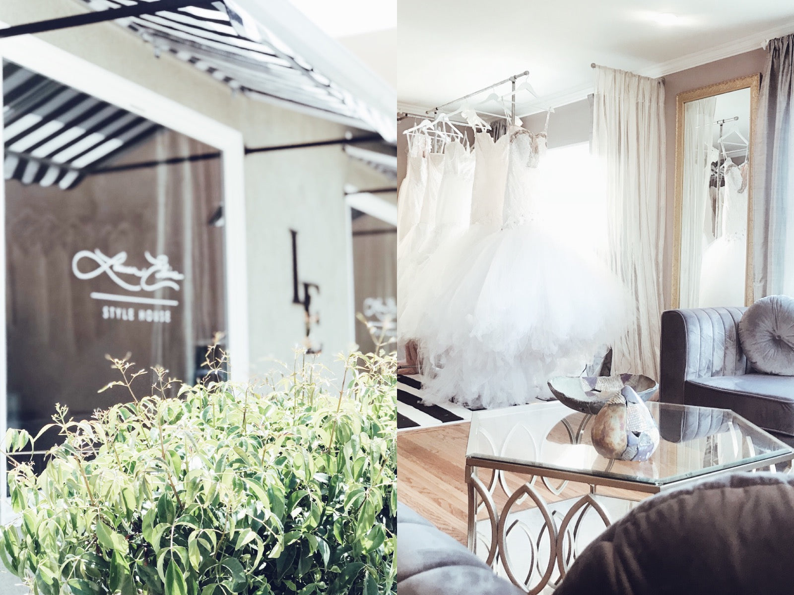 A look at the Exterior and Interior of the Lauren Elaine Los Angeles Bridal Salon