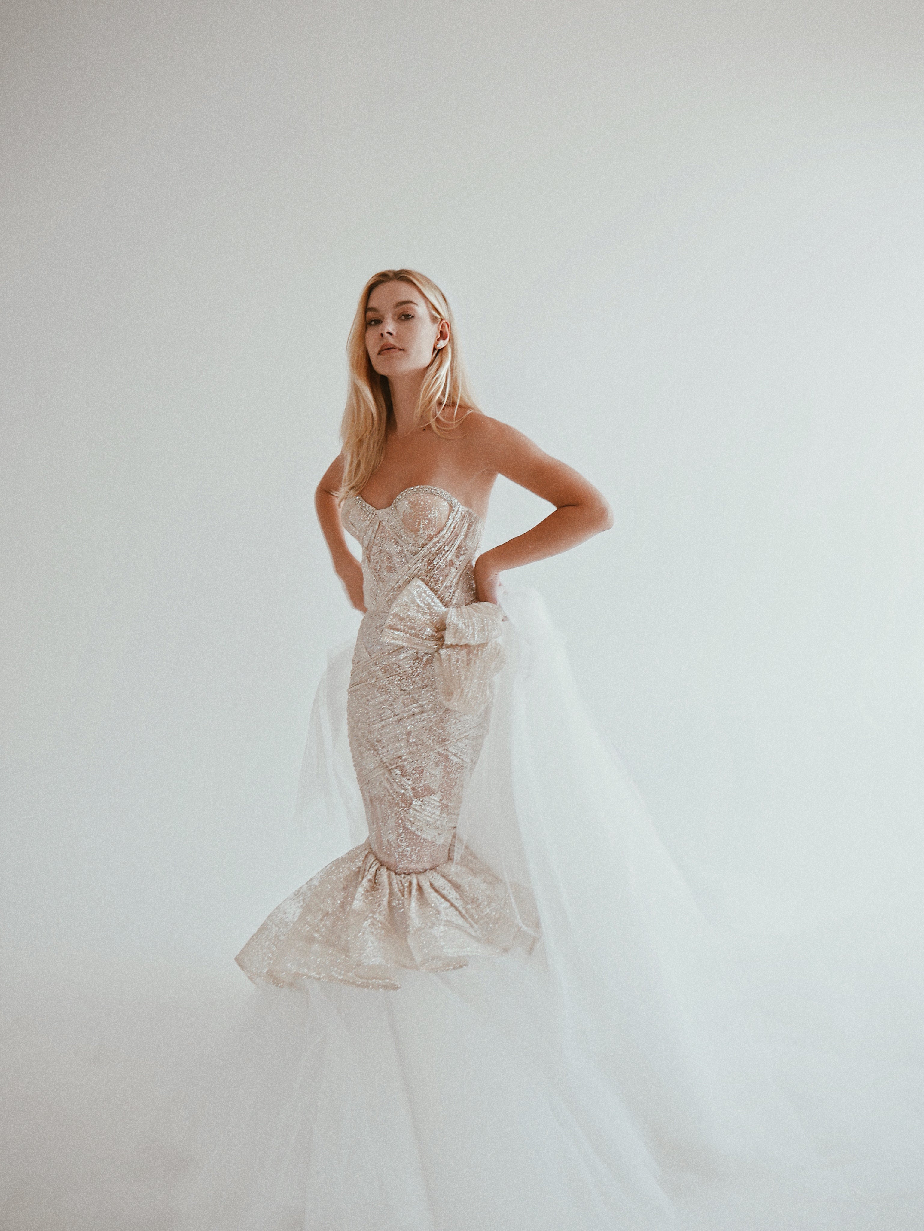 Lauren Elaine Siren 2-in-1 detachable convertible wedding gown