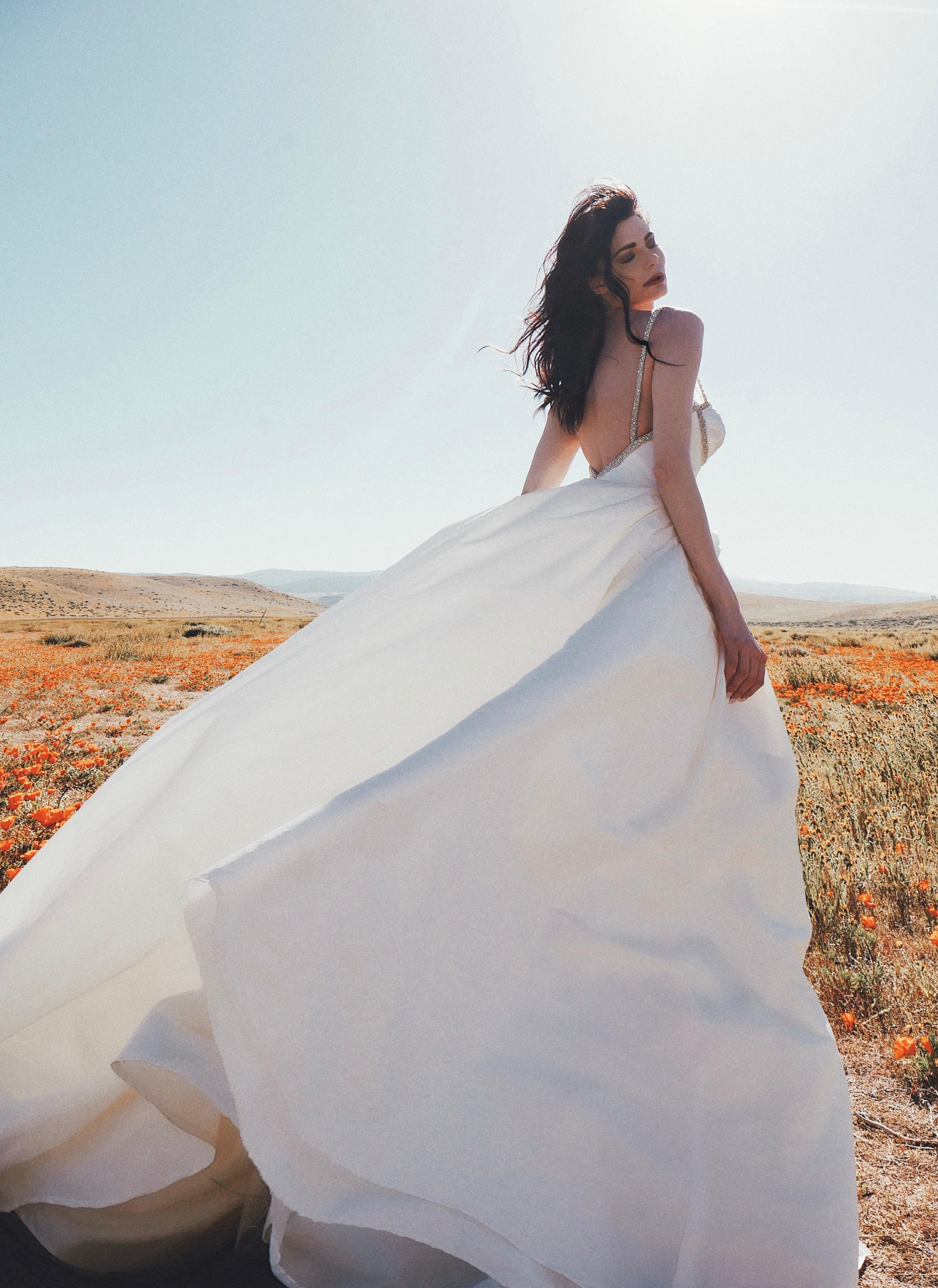 silk taffeta corset ball gown wedding dress by Lauren Elaine