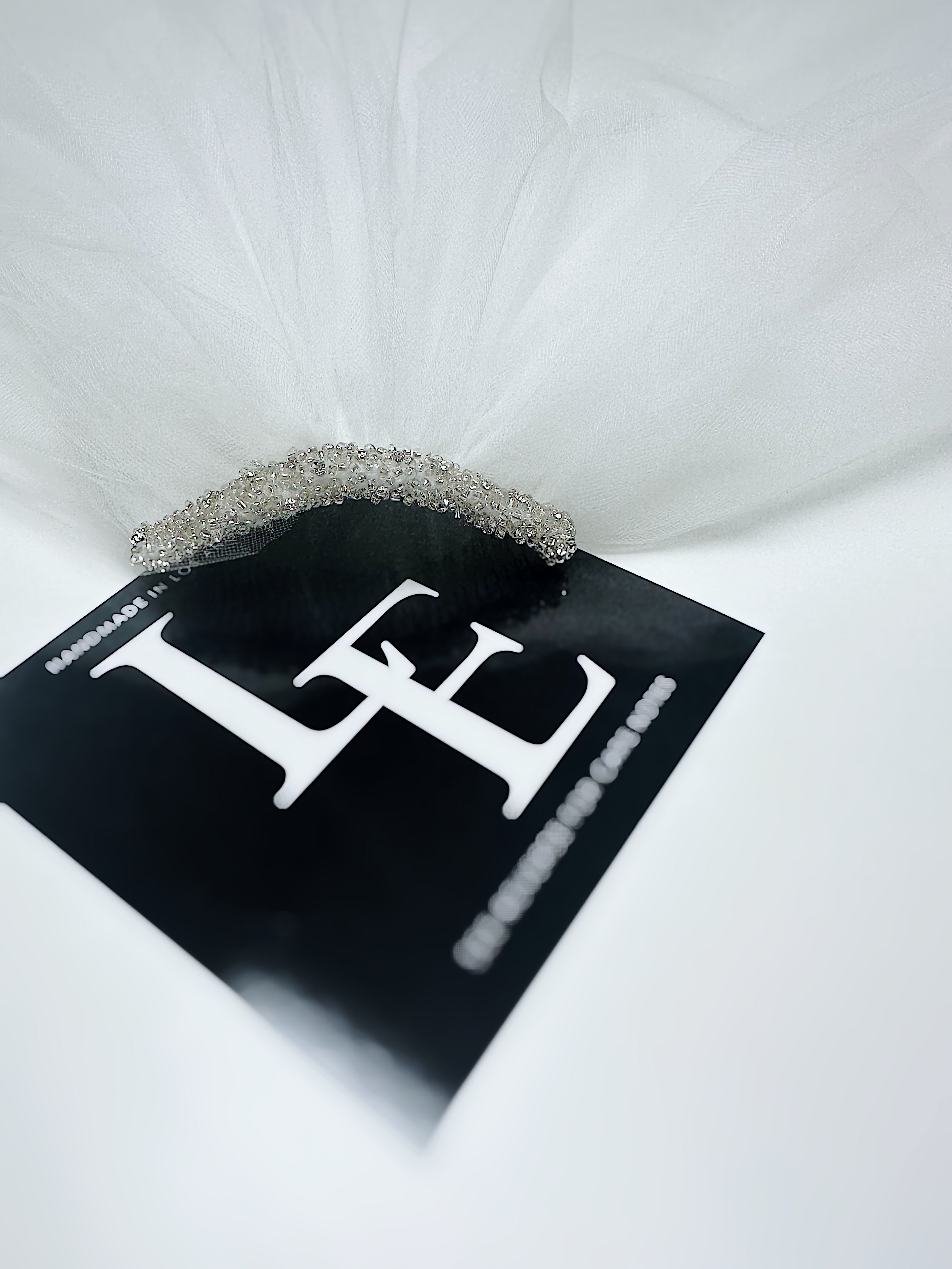 Crystal Comb Tulle Veil