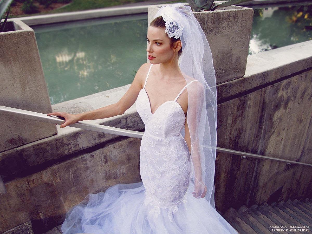 Anastasia by Lauren Elaine Bridal. Show-stopping bridal gown with mermaid silhouette.