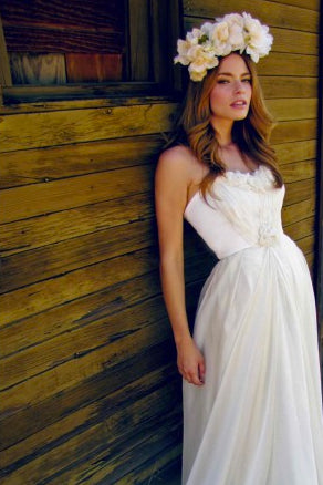 Made in the USA. Eco-friendly bridal gowns. Bohemian bridal gowns.