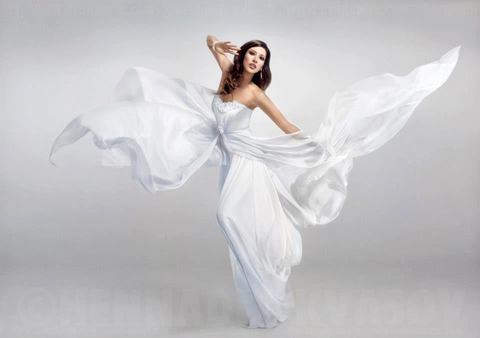 Ethereal A-line chiffon bridal gown. Bella by Lauren Elaine Bridal