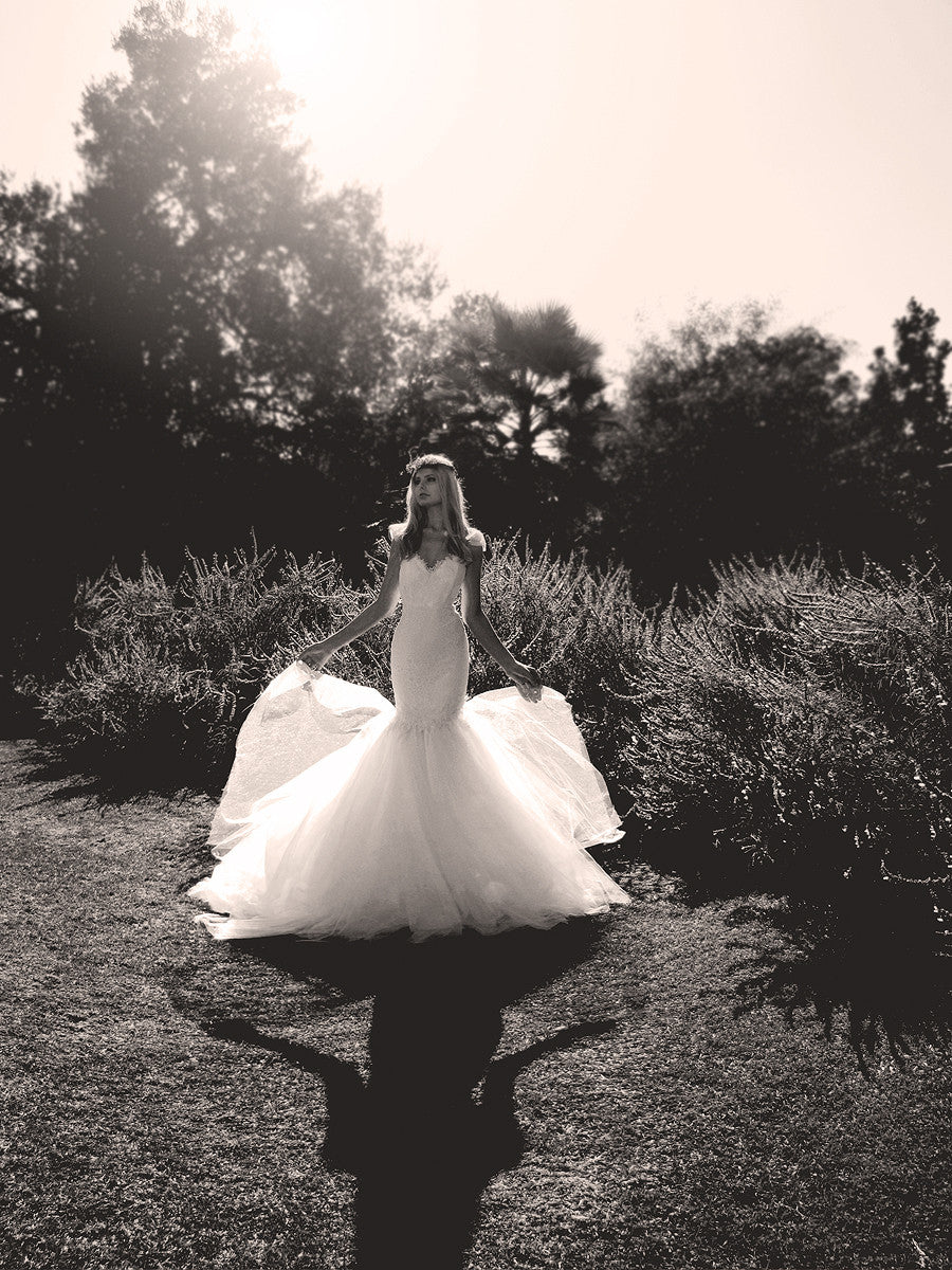 Fairytale wedding dress by Lauren Elaine Bridal. Made in the USA. Los Angeles Bridal Designer