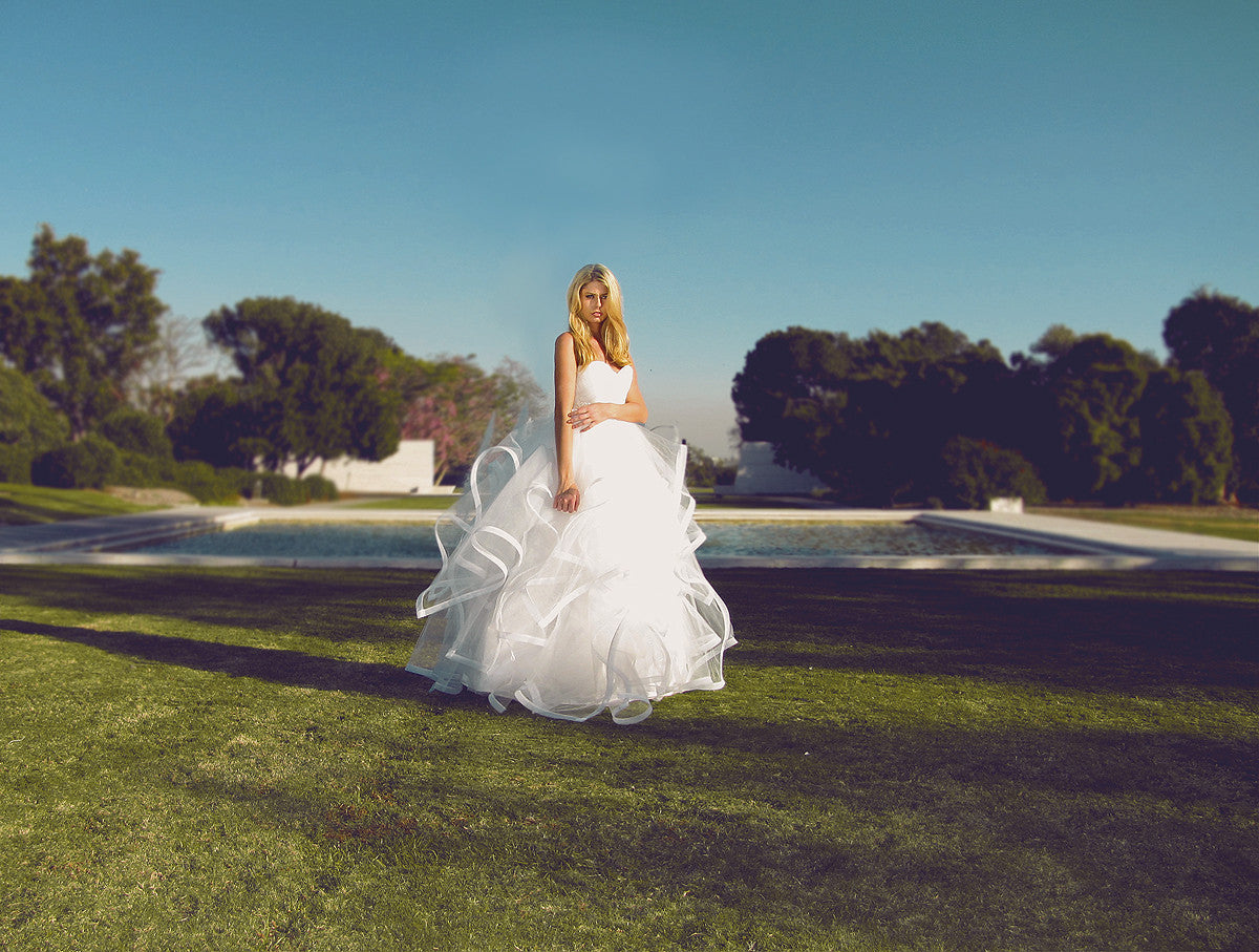 Fairytale tulle wedding gown from Lauren Elaine Bridal, affordable bridal