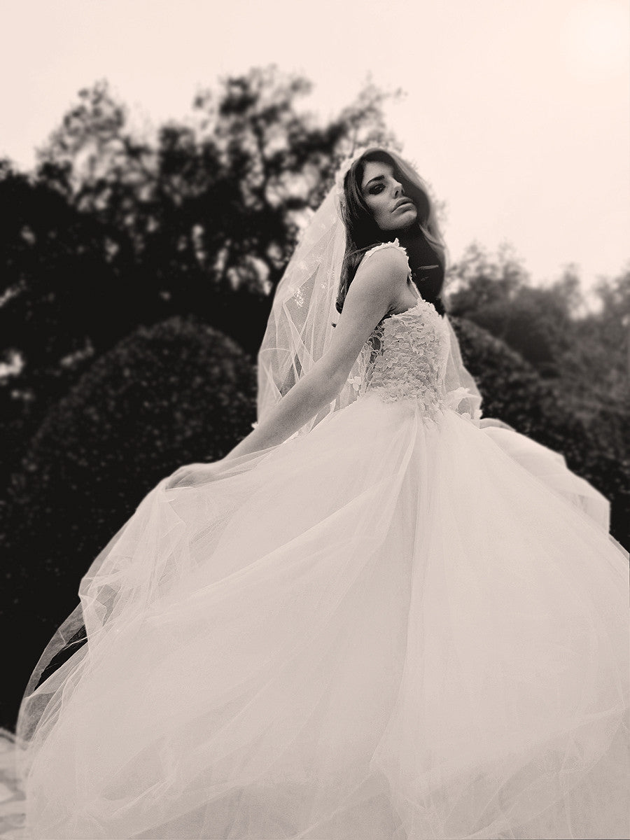 Monarch Gown by Lauren Elaine Bridal, Illusion Lace & Tulle  Ball Gown