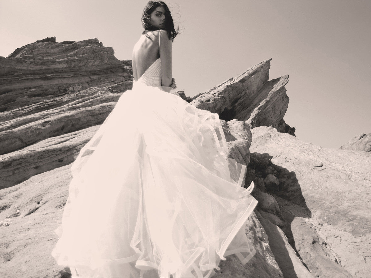 Bijou sequin ball gown wedding dress by Lauren Elaine