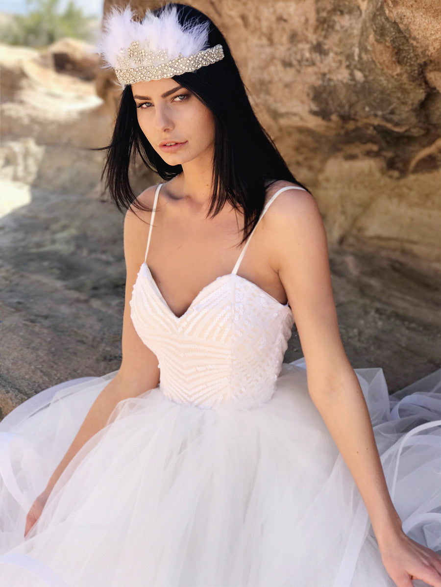 Fairytale wedding gowns and sequin wedding dresses by Lauren Elaine