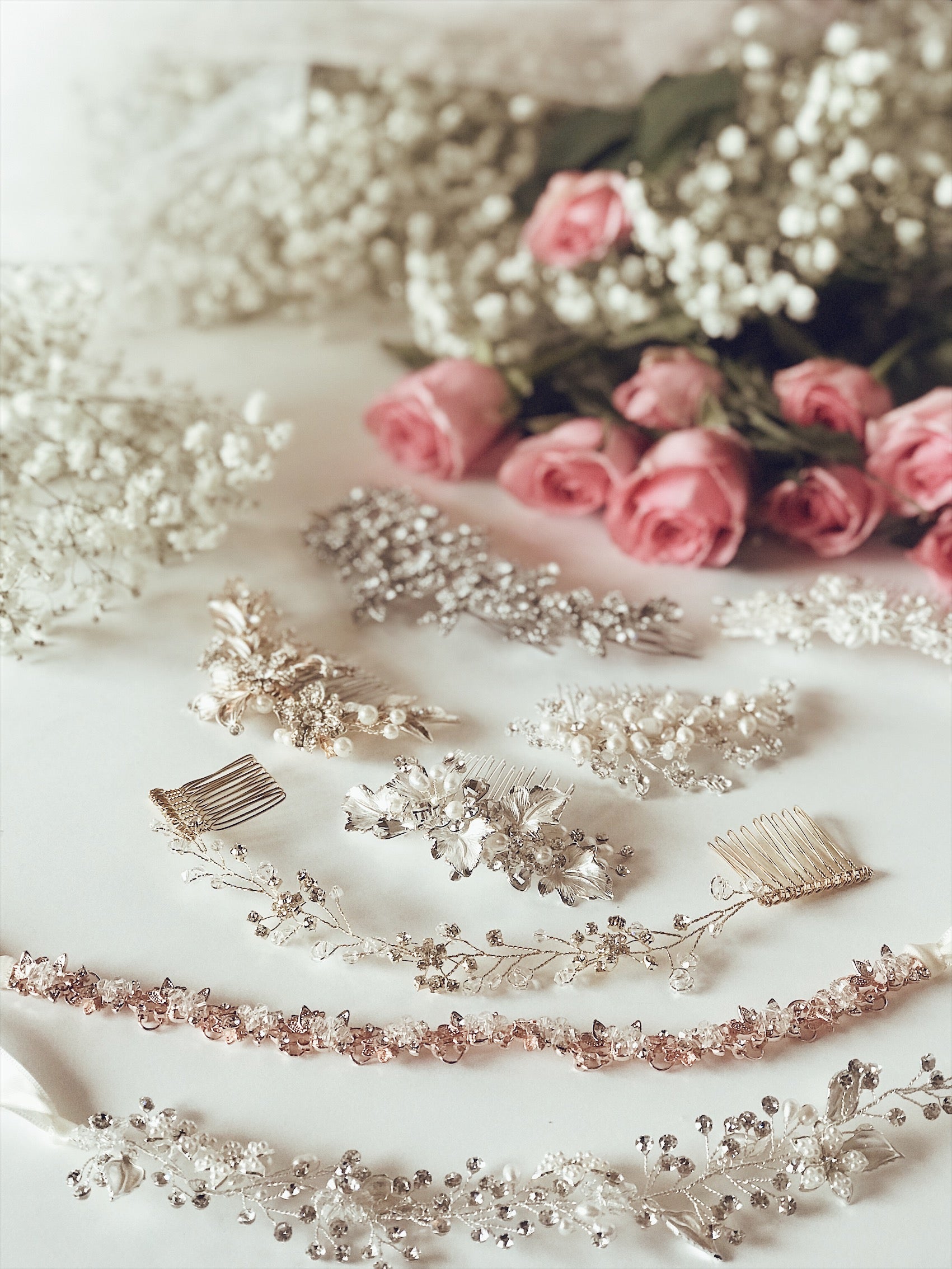 Lauren Elaine Bridal Curated Accessories Collection of hair combs and hair vines