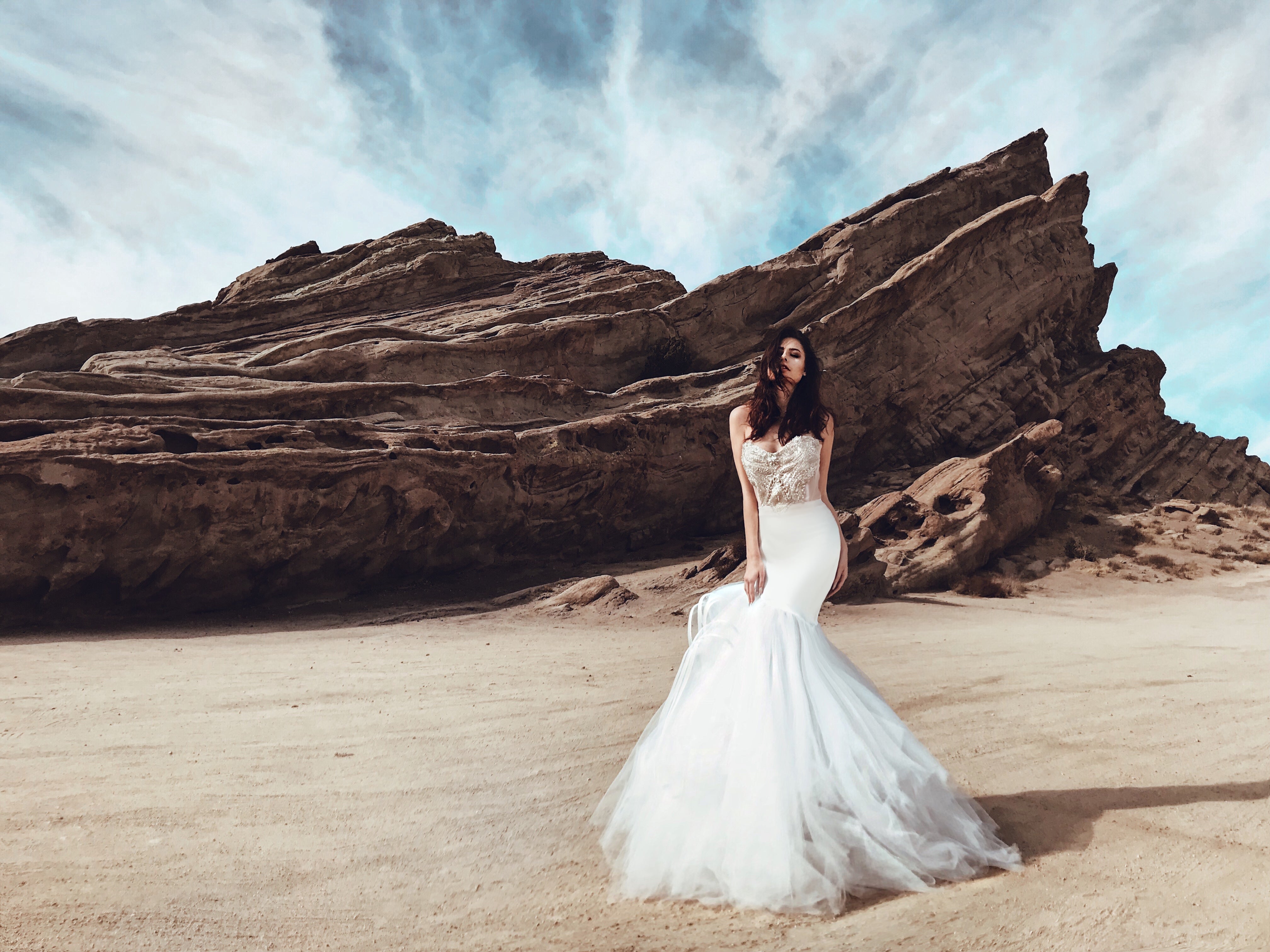 SAMPLE SALE: Solstice Gown with 8ft Detachable Train