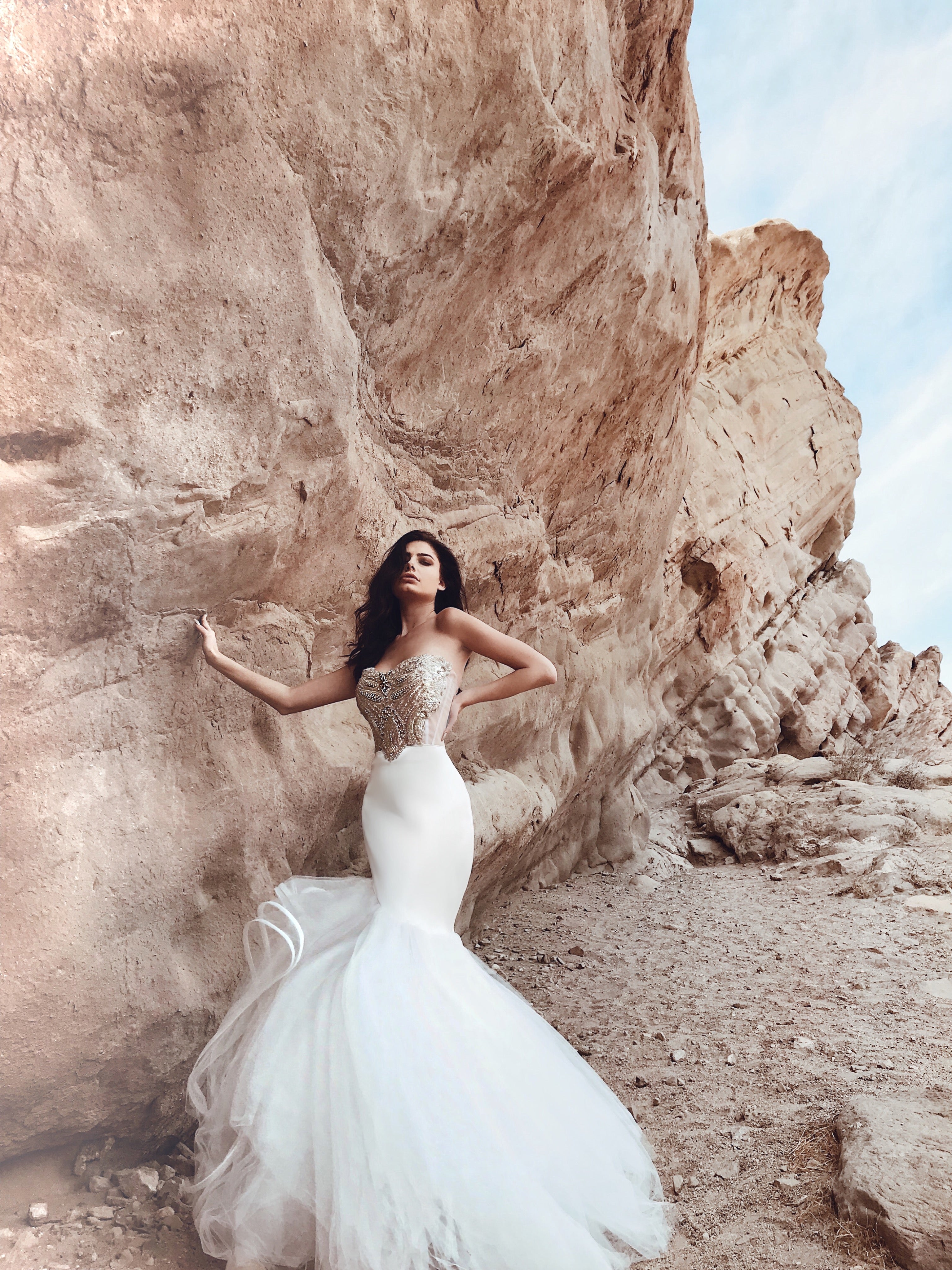 SAMPLE SALE: Solstice Gown with 8ft Detachable Train