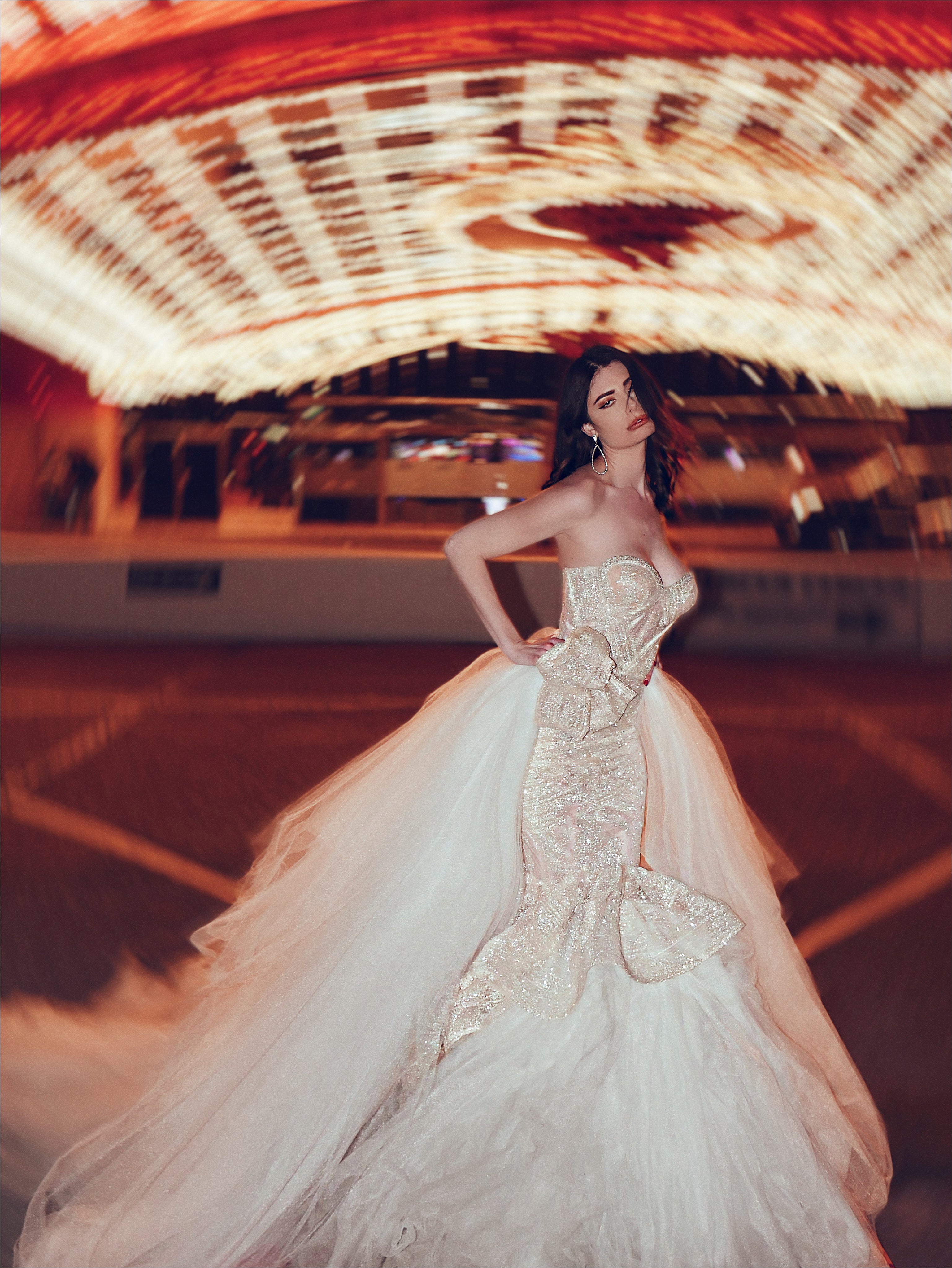 Lauren Elaine Siren sparkle corset mermaid detachable wedding gown