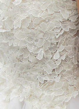 French corded lace detailing on the Monarch Gown by Lauren Elaine Bridal.