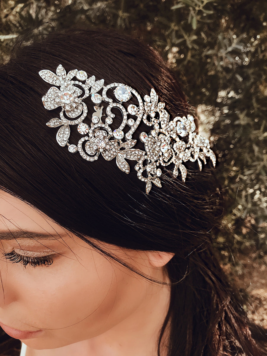 Bridal tiaras and hair combs from Lauren Elaine Accessories collection
